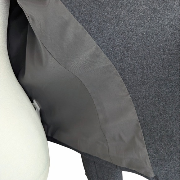 Etcetera‎ Asymmetrical Zip Jacket Sz 4 Gray Cotton Blend Funnel Neck Sporty Moto - Picture 7 of 10